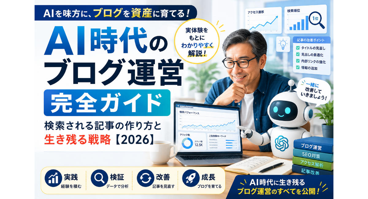  AI時代のブログ運営完全ガイド｜検索される記事の作り方と生き残る戦略