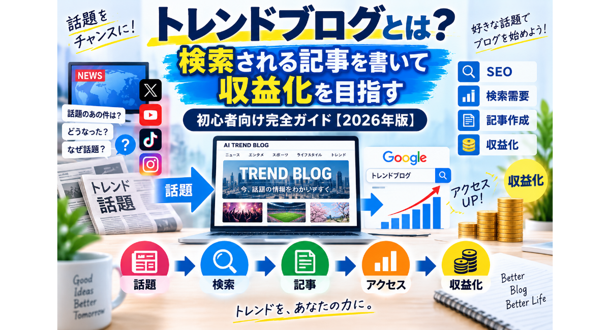 トレンドブログで収益化を目指す完全ガイド 